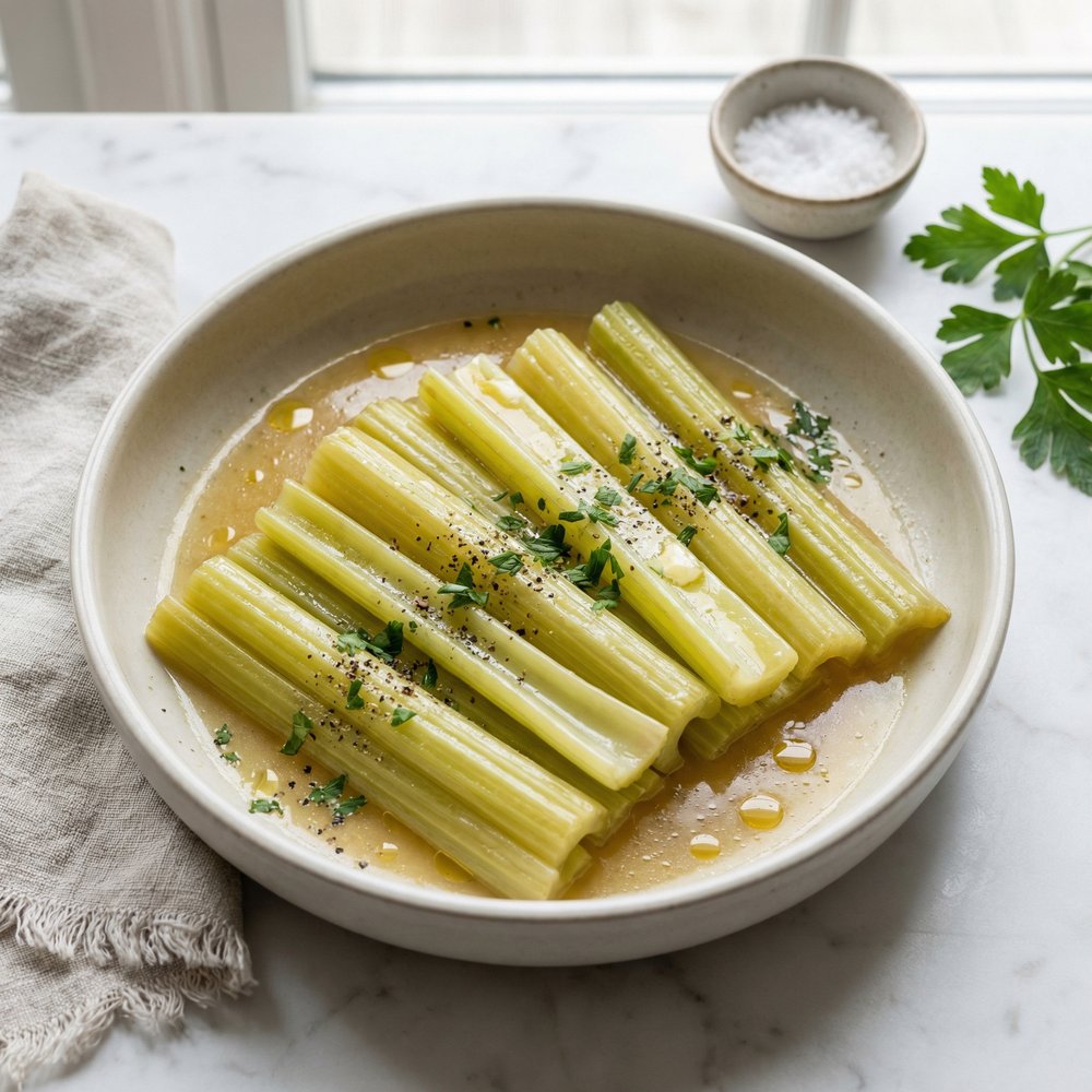 Butter-Braised Celery with Parsley