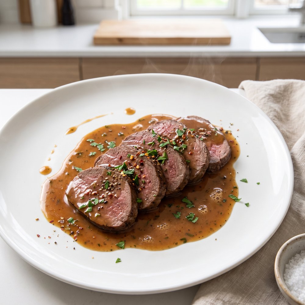 Braised Venison Pot Roast with Rich Gravy