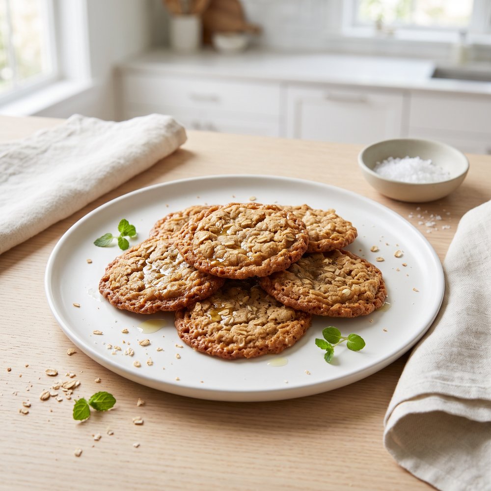 Bran and Peanut Butter Oat Cookies