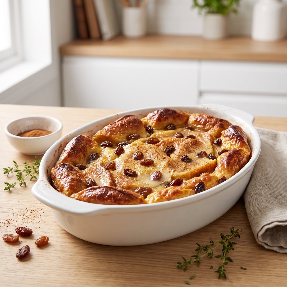 Bread Pudding with Raisins