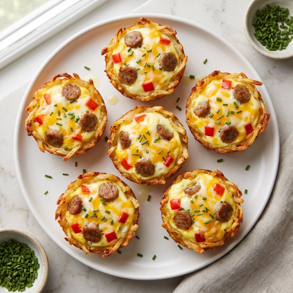 Breakfast Hash Brown Muffin Cups