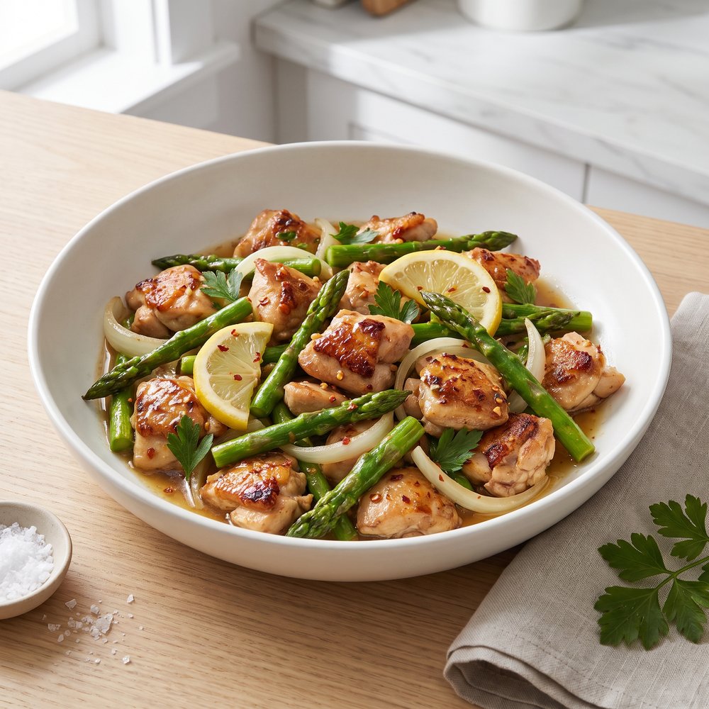 Bright Lemon Chicken with Asparagus Stir-Fry