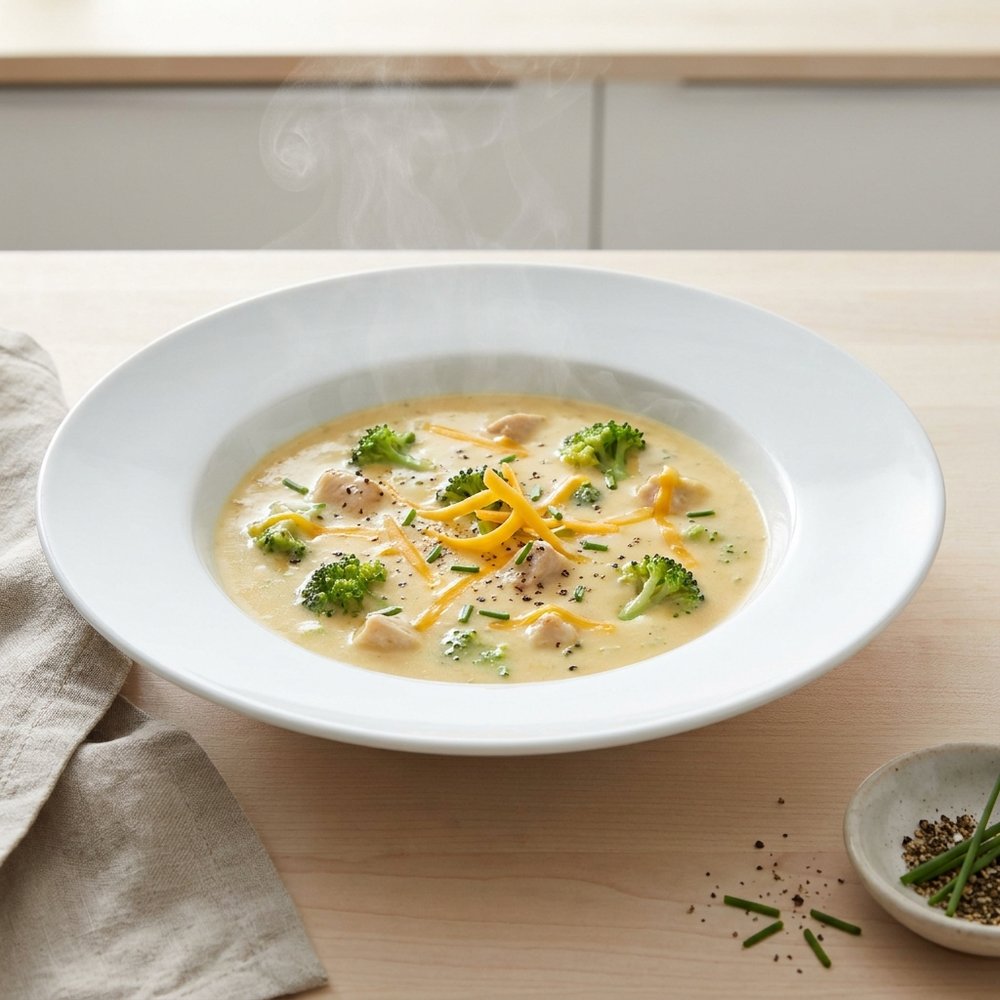Broccoli Cheddar Chicken Soup