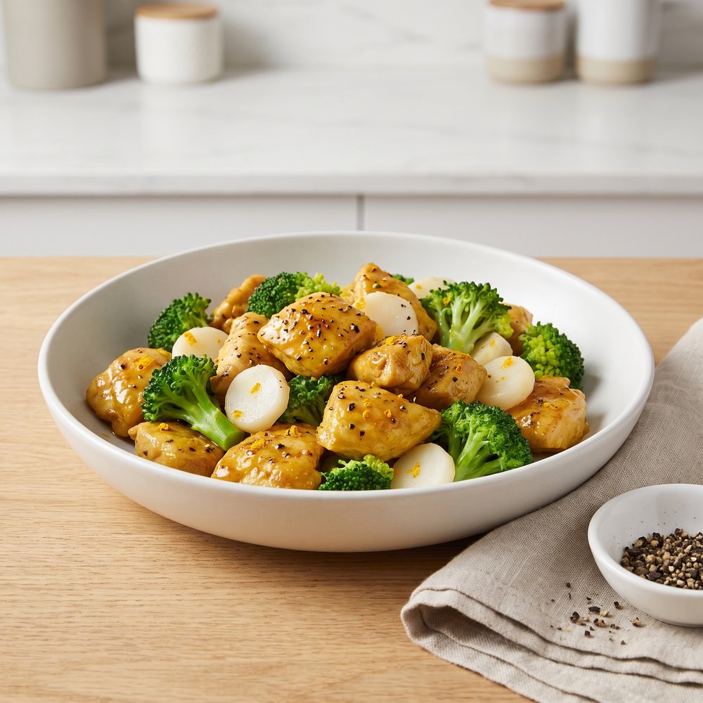 Broccoli and Turmeric Black Pepper Chicken