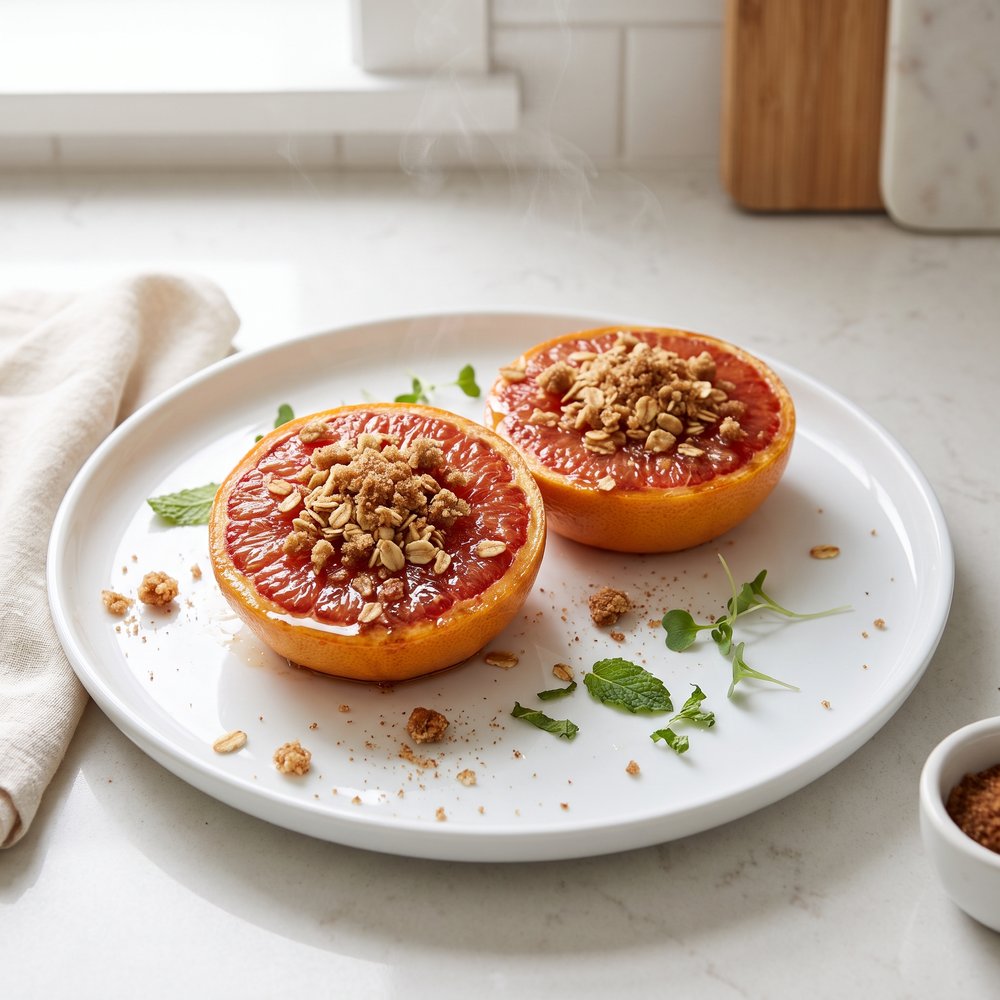 Broiled Grapefruit Crisp
