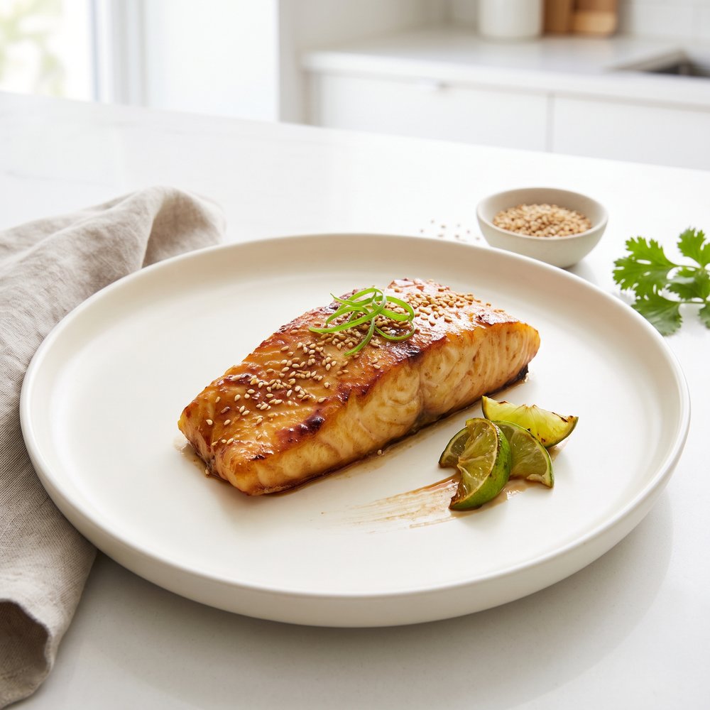 Broiled Halibut with Miso Glaze