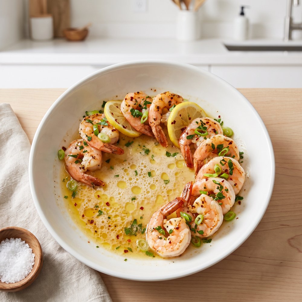 Broiler-Baked Shrimp Scampi