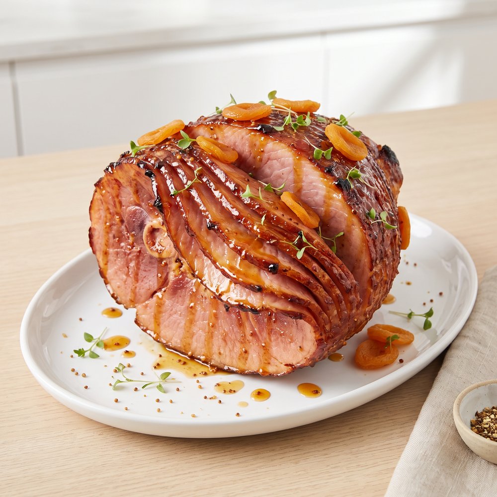 Brown Sugar–Apricot Glazed Spiral Ham
