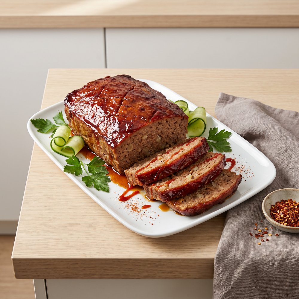 Brown Sugar–Glazed Meatloaf with Ketchup Topping