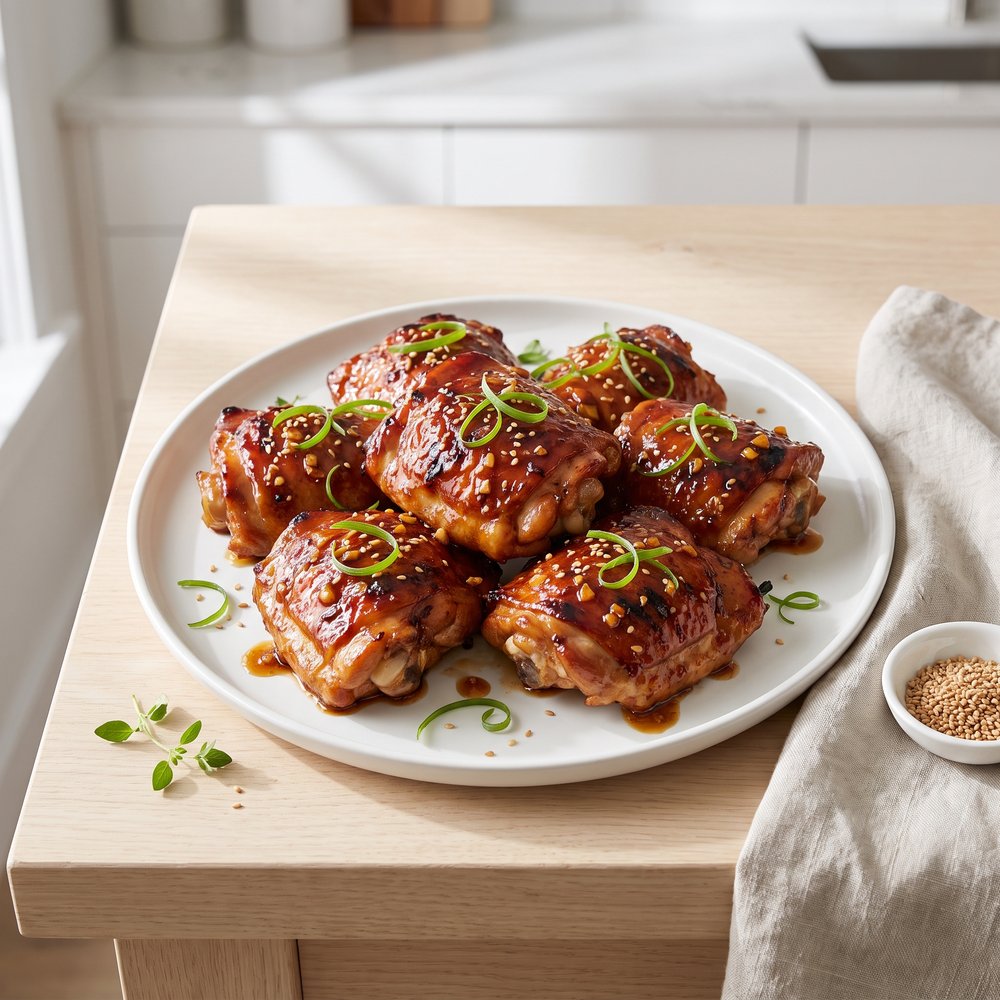 Brown Sugar–Soy Glazed Chicken Thighs