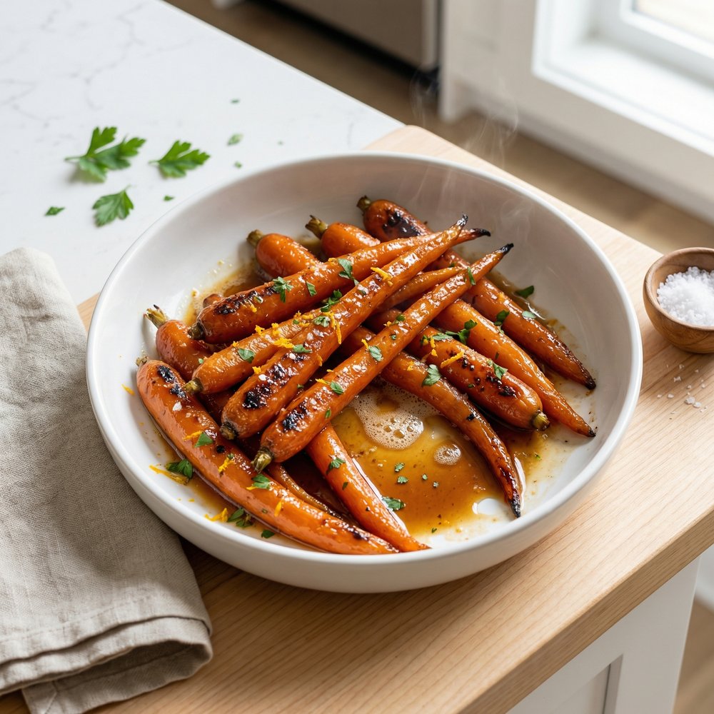 Bourbon Glazed Carrots
