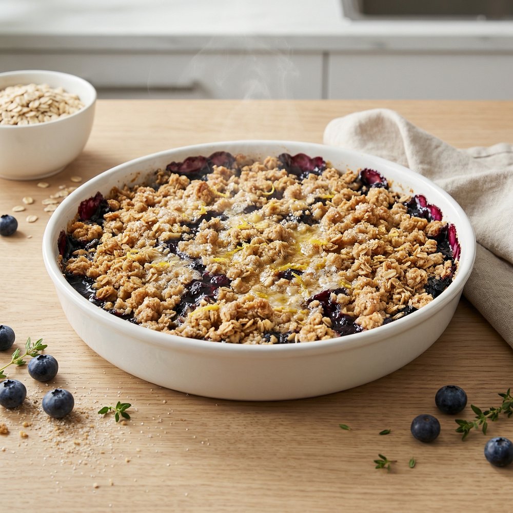 Brown Sugar Oat Blueberry Crumble