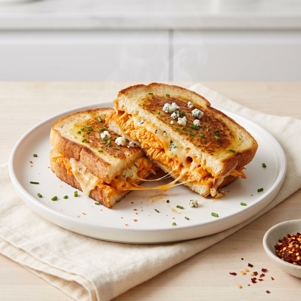 Buffalo Chicken Grilled Cheese