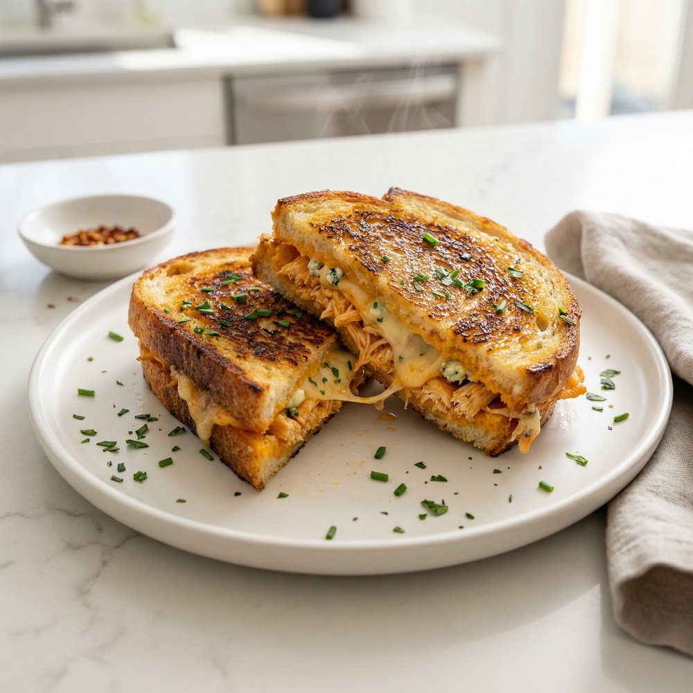 Buffalo Chicken Grilled Cheese