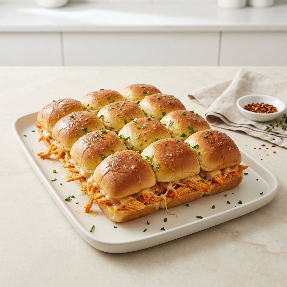 Spicy Buffalo Chicken Mini Sandwiches
