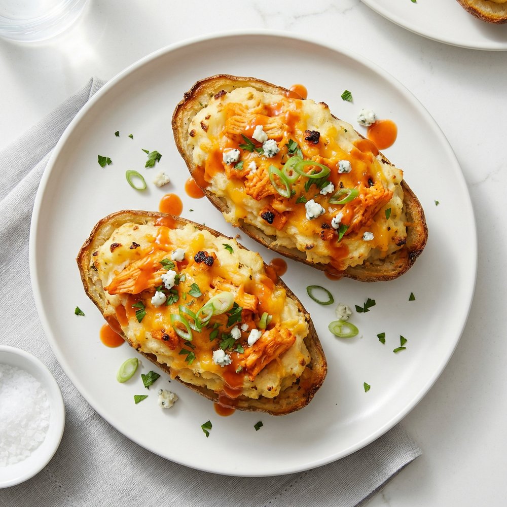 Buffalo Chicken Twice-Baked Potatoes