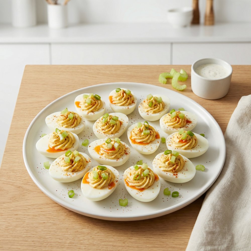Buffalo Ranch Deviled Eggs