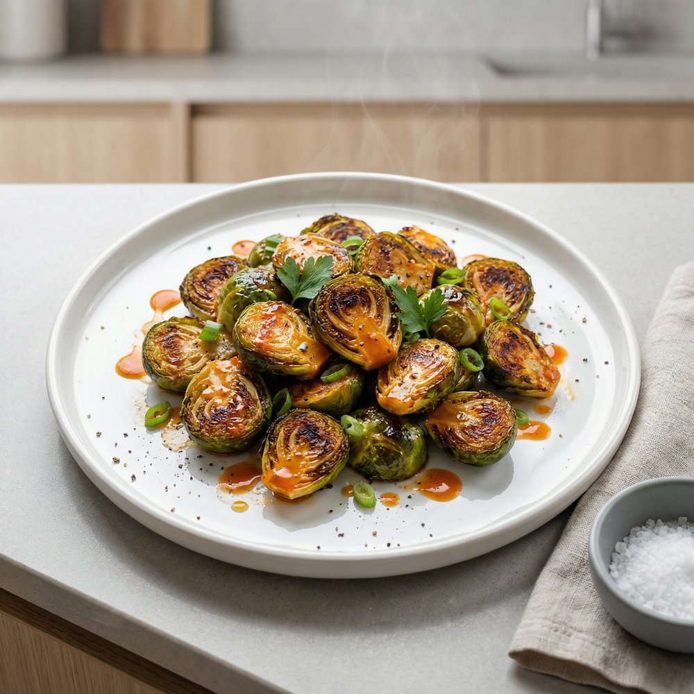 Buffalo-Style Roasted Brussels Sprouts