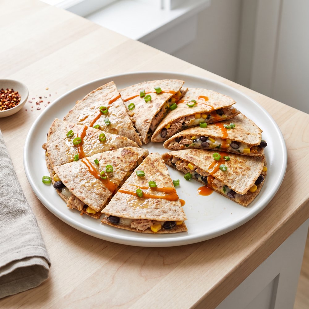 Buffalo Tuna and Black Bean Quesadillas