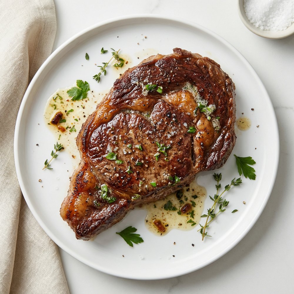Butter Basted Rib Eye Steak