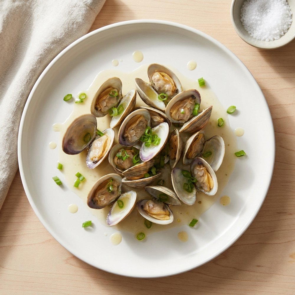 Butter-Sake Steamed Clams