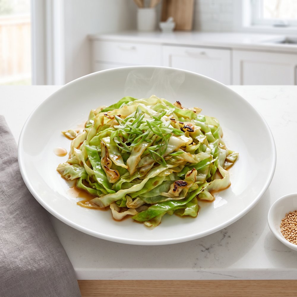 Butter-Soy Braised Cabbage