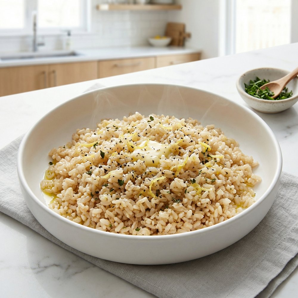 Lightly Buttery Quick Brown Rice