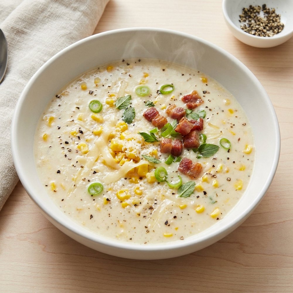 “Cacio e Pepe” Corn Chowder