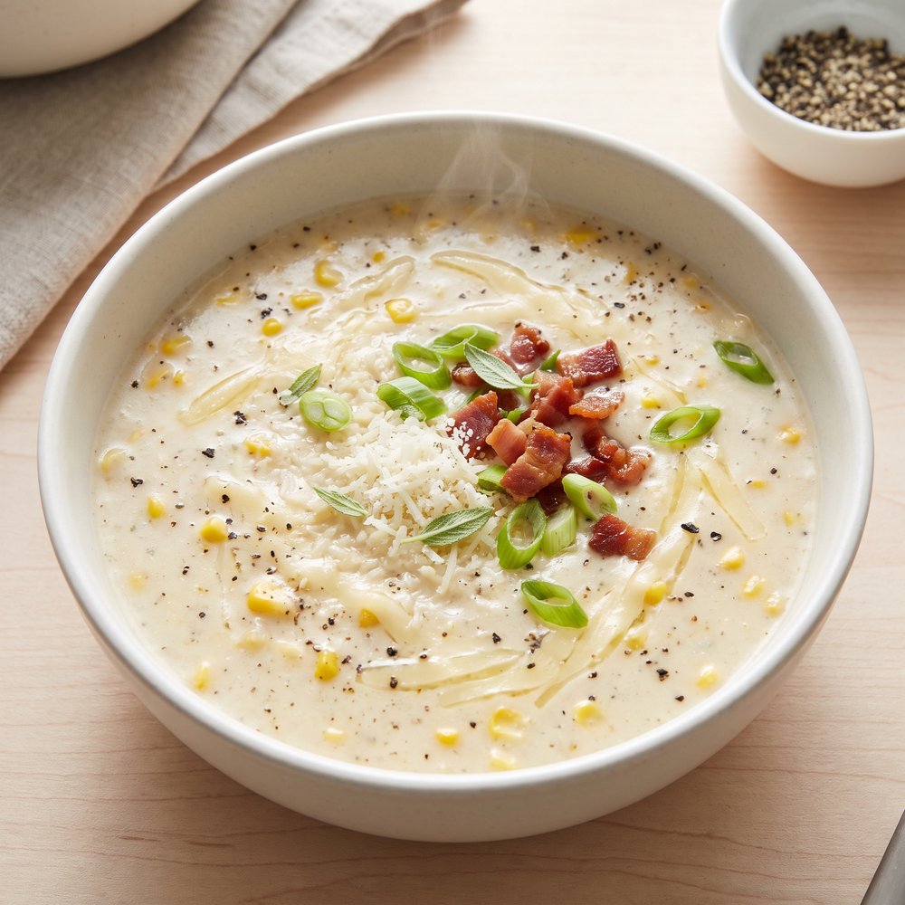 “Cacio e Pepe” Corn Chowder
