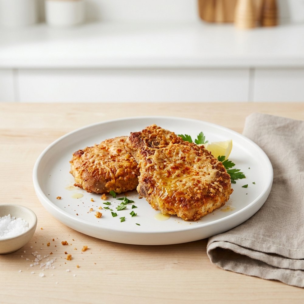 Cajun-Parmesan Crusted Pork Chops