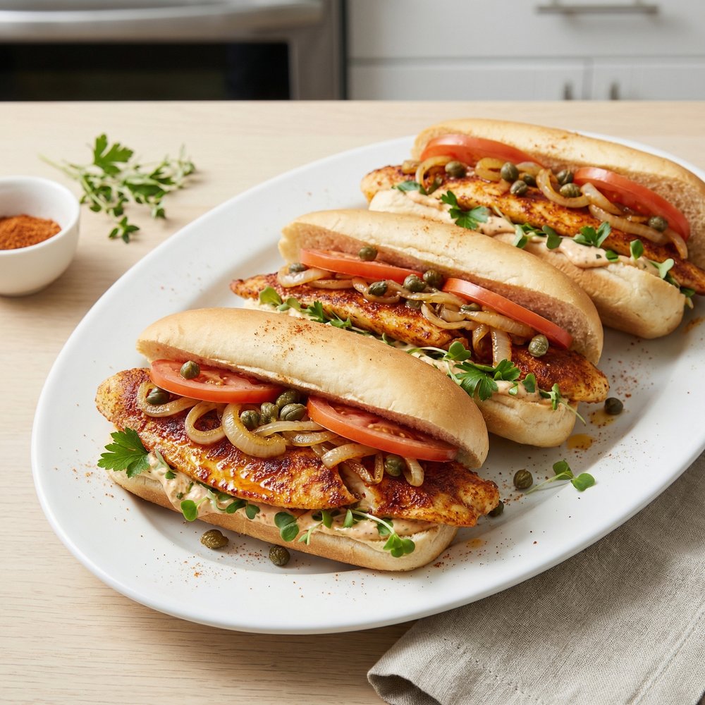 Oven-Baked Tilapia Subs