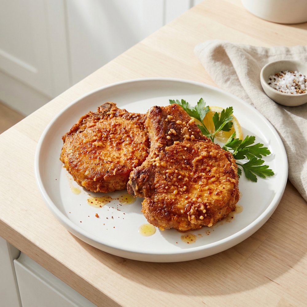 Cajun-Parmesan Crusted Pork Chops