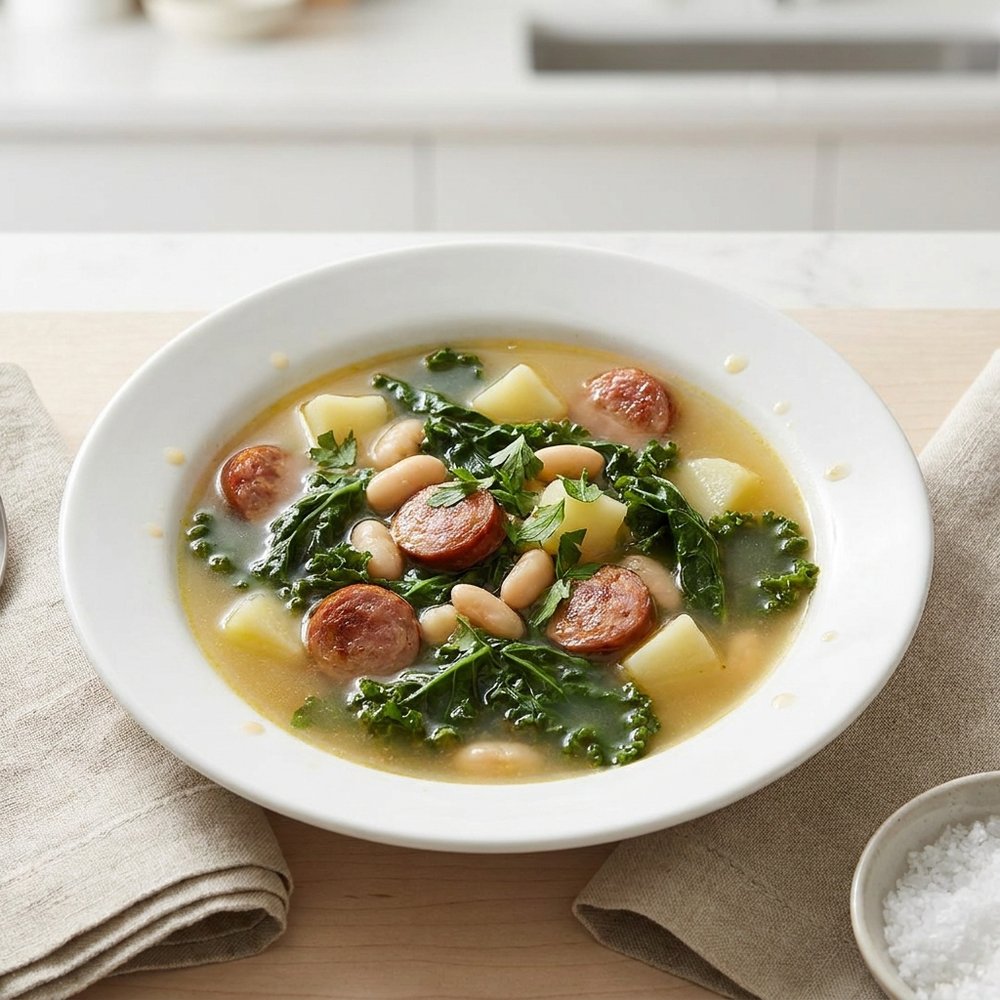 Caldo Verde: Portuguese Kale and Sausage Soup