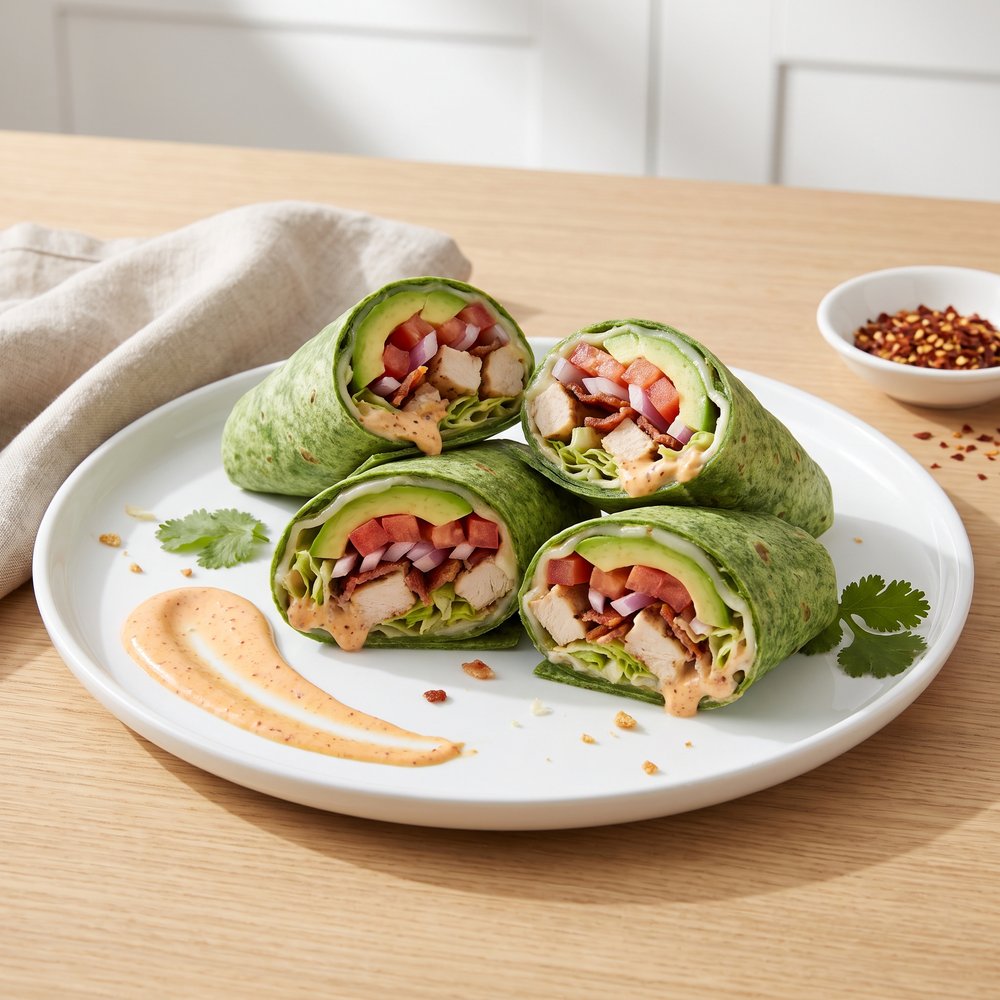 California-Style Chicken Club Wraps