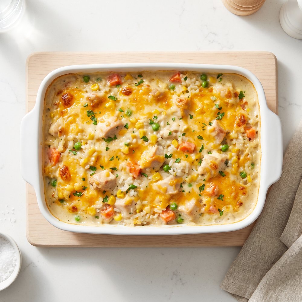 Campbell's Creamy Chicken & Rice Bake with Cheese