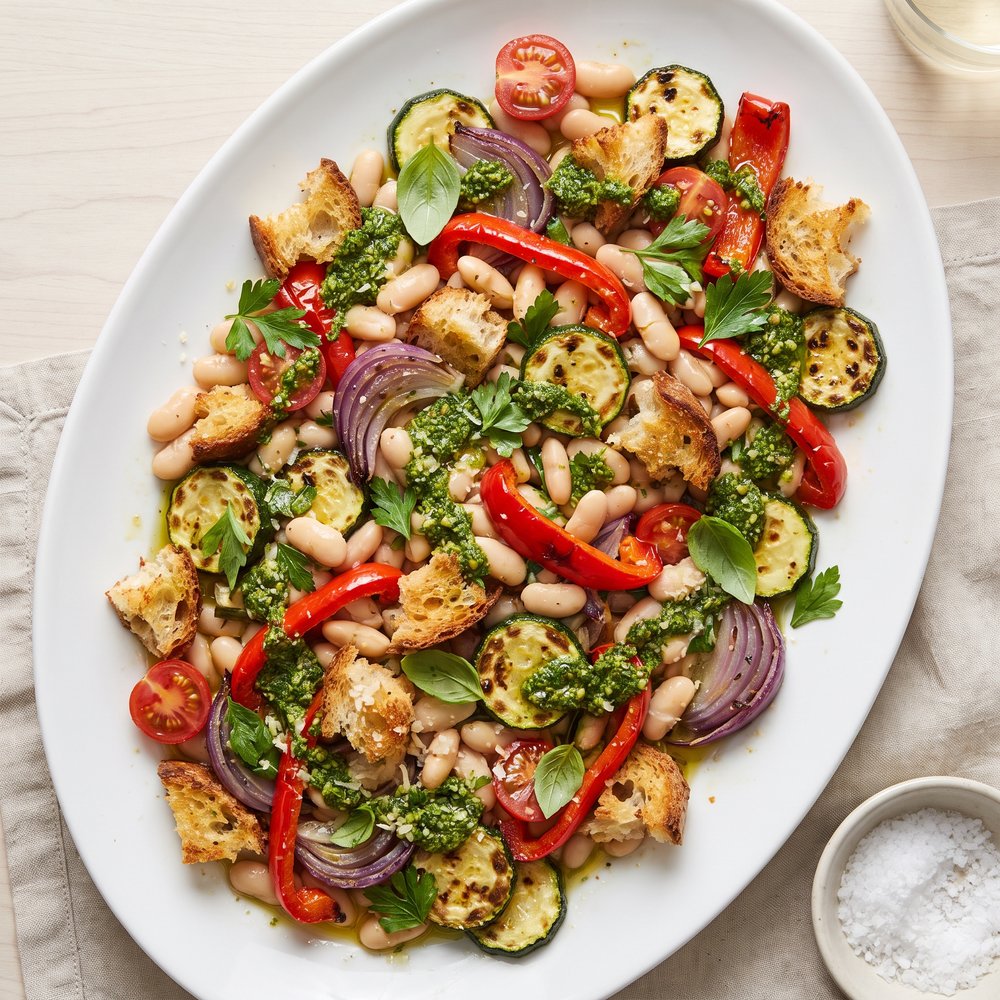 Cannellini Bean Salad with Pesto