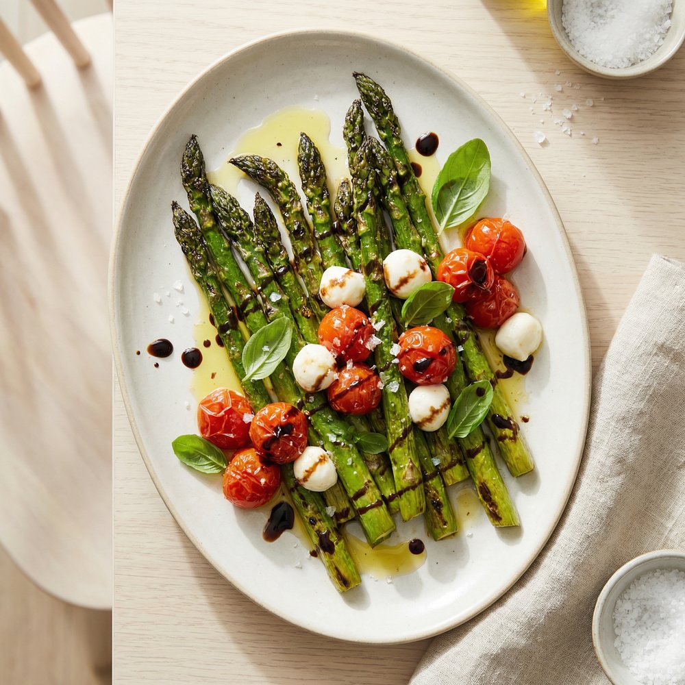 Caprese Roasted Asparagus