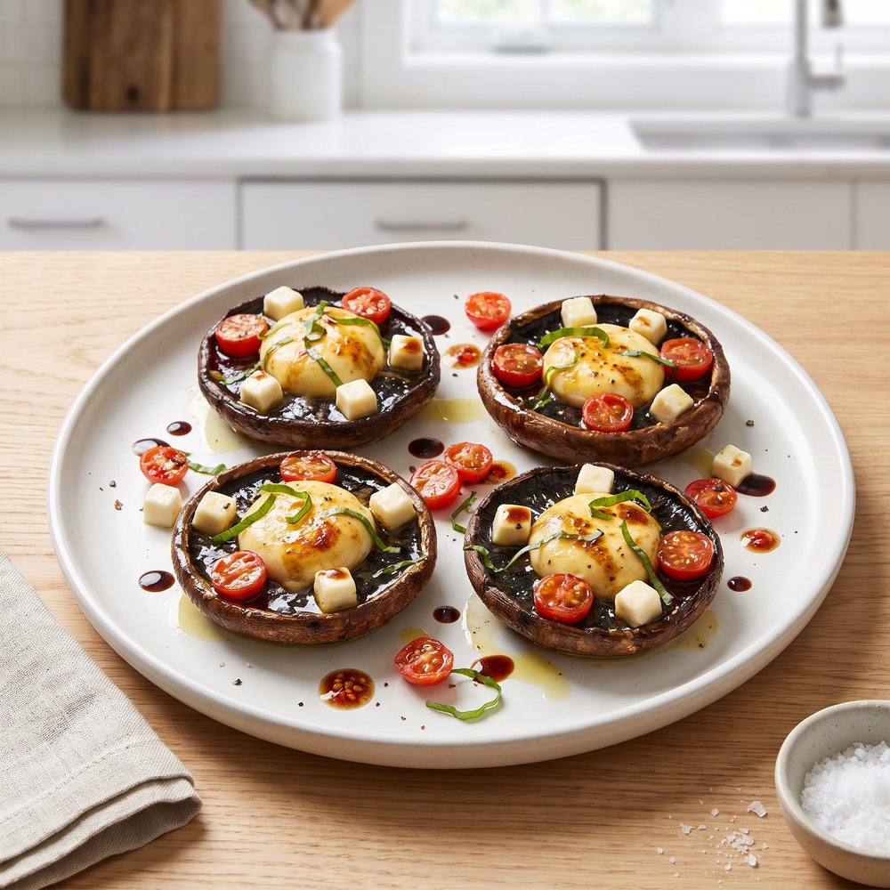 Caprese Stuffed Portobello Mushrooms