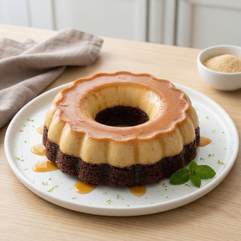 Chocolate Caramel Flan Cake