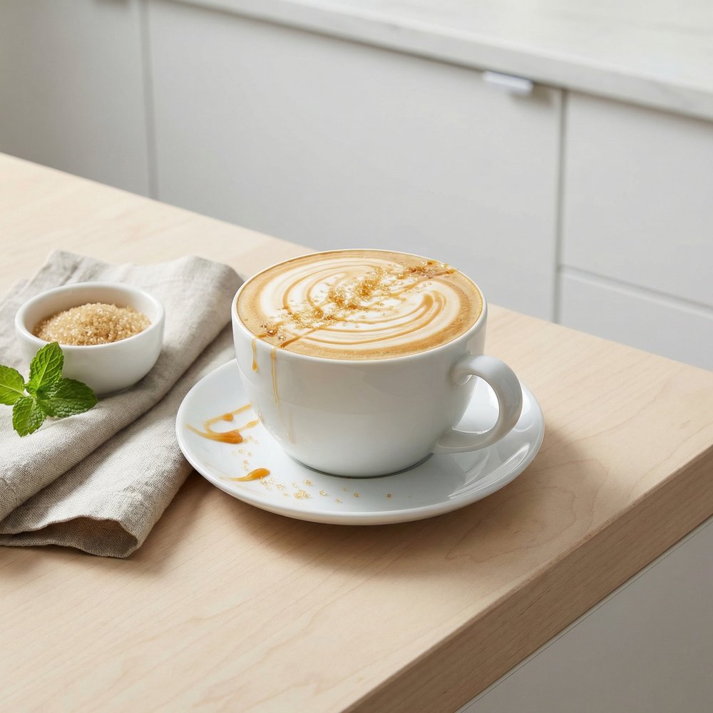 Caramel Latte Made at Home