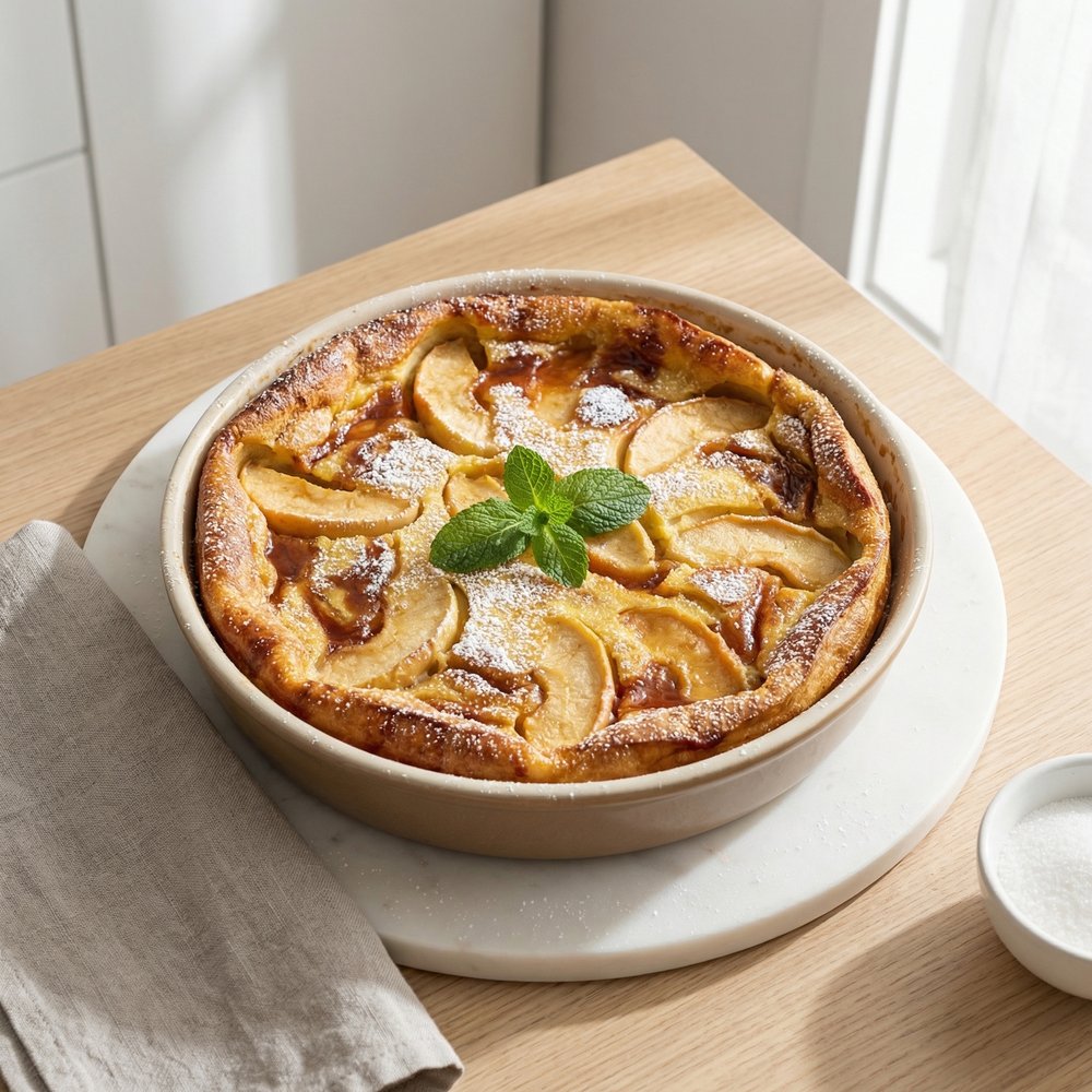 Cinnamon-Vanilla Apple Clafoutis