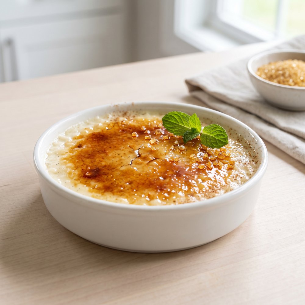 Caramelized Crème Brûlée–Style Rice Pudding