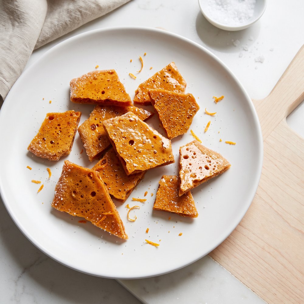 Carrot-Infused Honeycomb Candy
