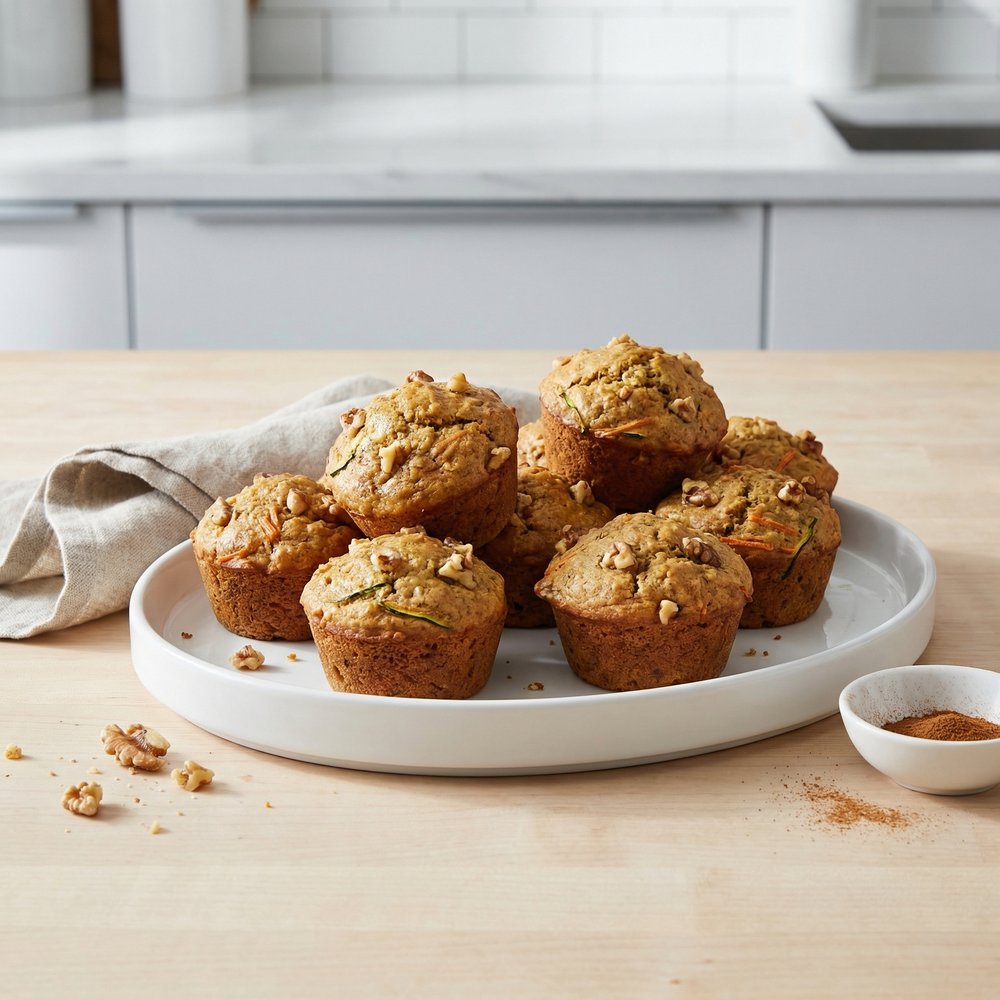 Apple, Zucchini & Carrot Breakfast Muffins