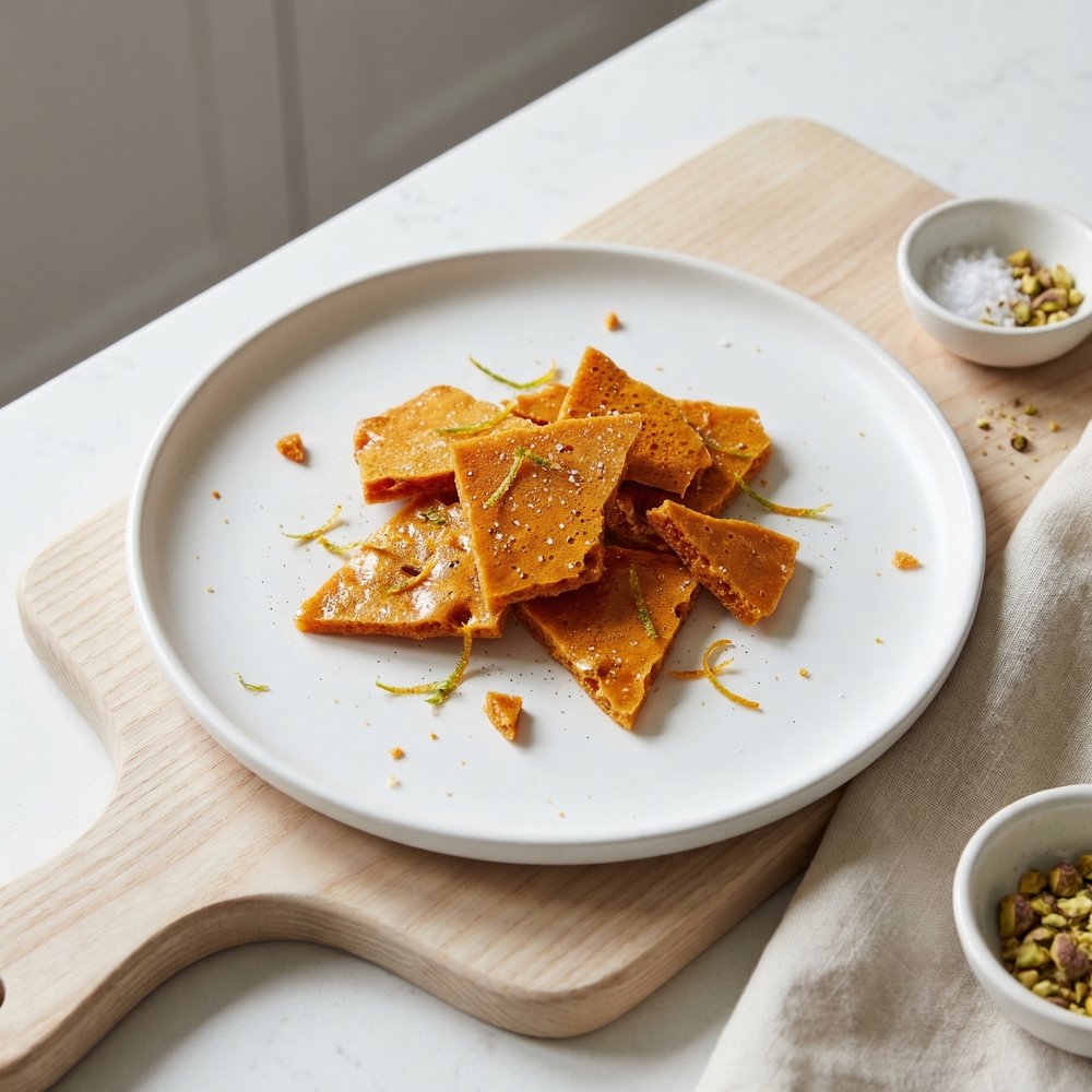 Carrot-Infused Honeycomb Candy