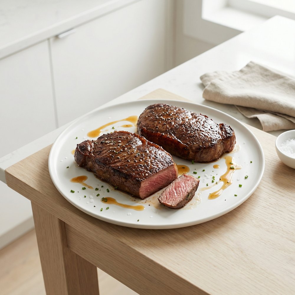 Cast Iron Pan-Seared Steak (Oven-Finished)