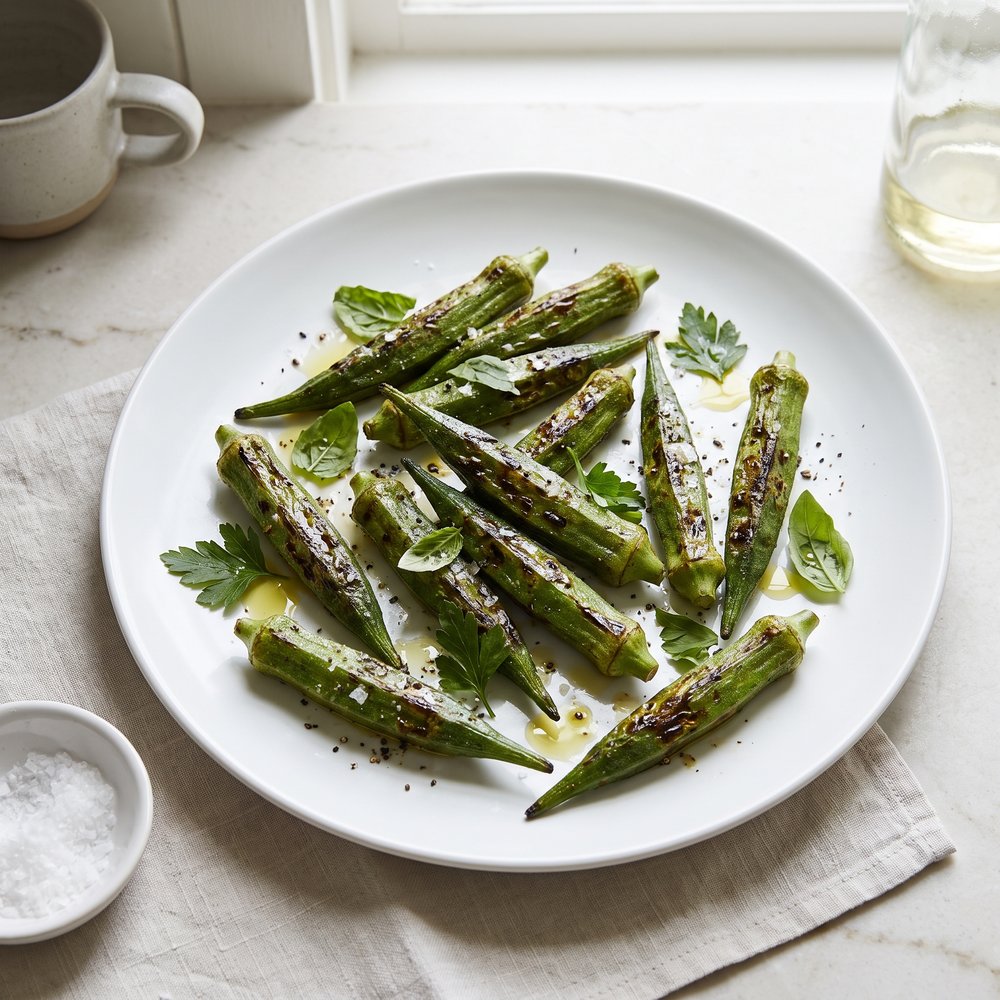 Char-Kissed Grilled Okra