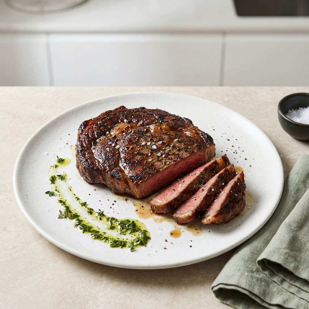 Charcoal-Grilled Ribeye Steak