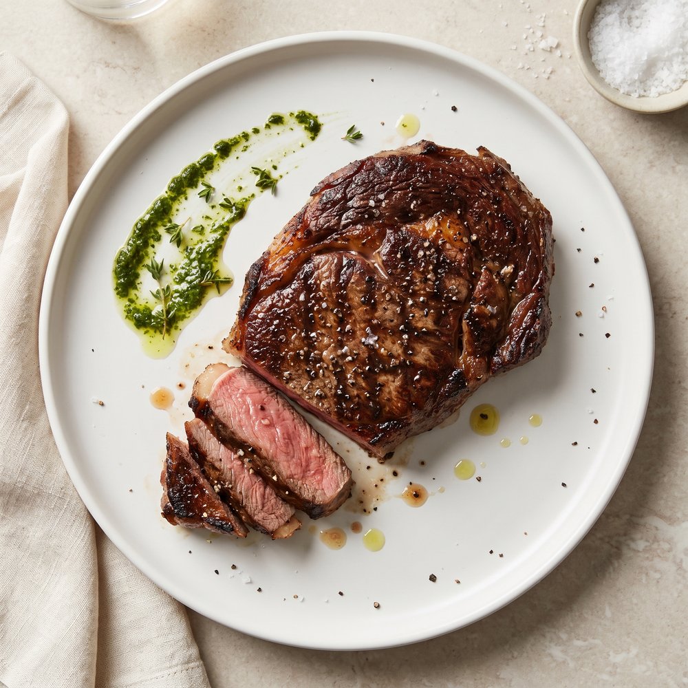 Charcoal-Grilled Ribeye Steak