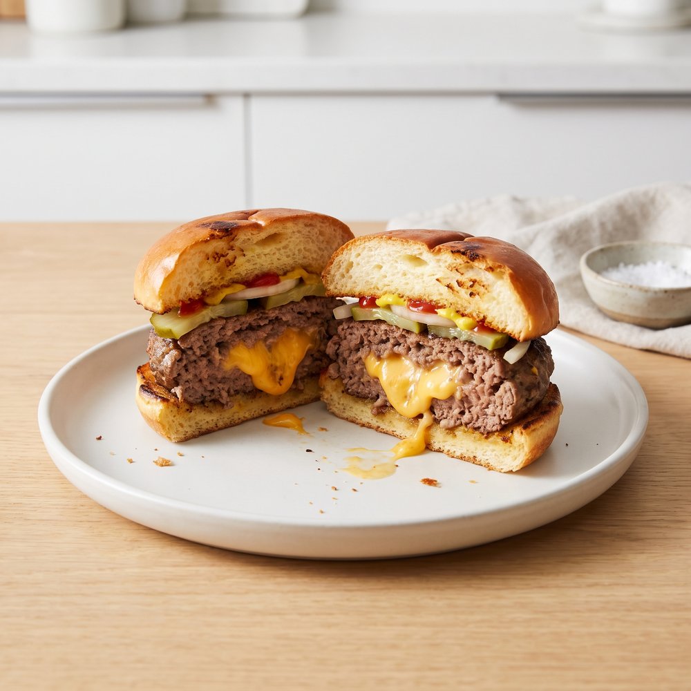 Cheddar-Stuffed Juicy Lucy Burgers